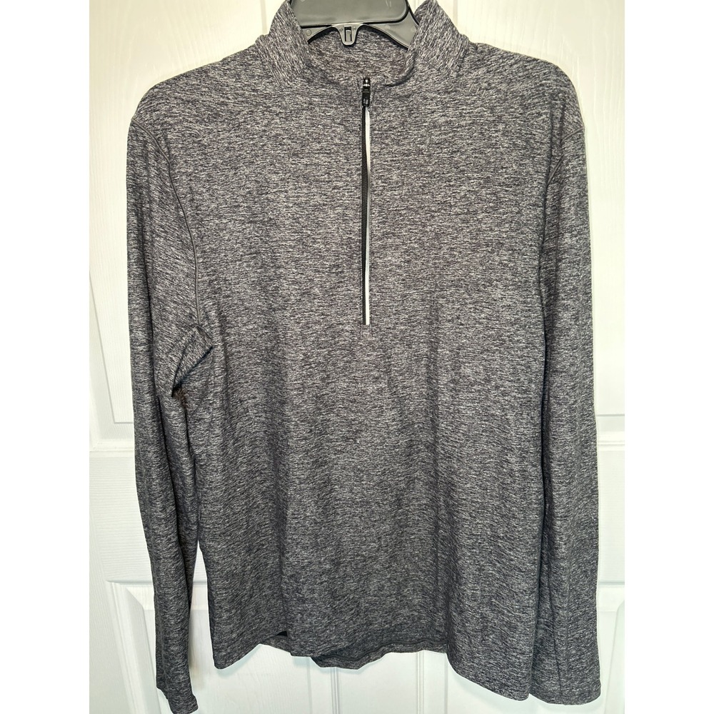 Lululemon Surge Warm 1/2 Zip Pullover Heathered‎ Grey Men's M Reflective Shirt
